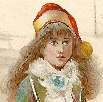 Girl in Santa hat